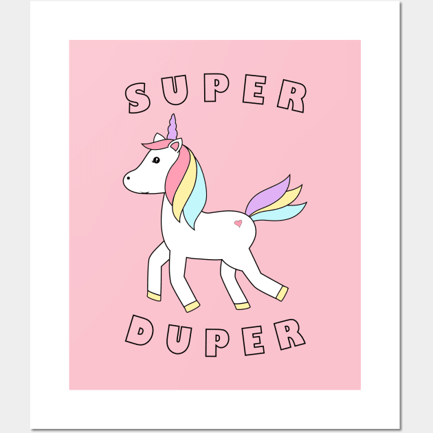 Unicorn - Super Duper 1 Wall Art by grafart